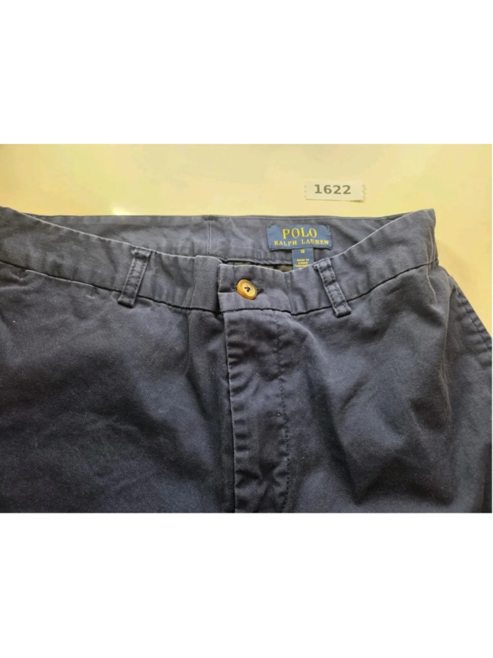 Polo Ralph Lauren Boys Chino Pants Size 18 Navy Blue Stretch Cotton #1622